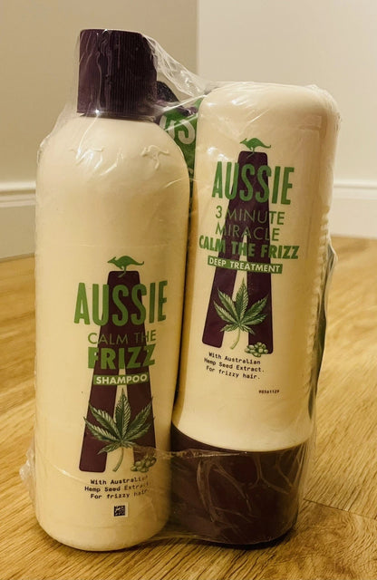 Aussie Calm the Frizz Set – Shampoo + 3 Minute Miracle | 2-teilig