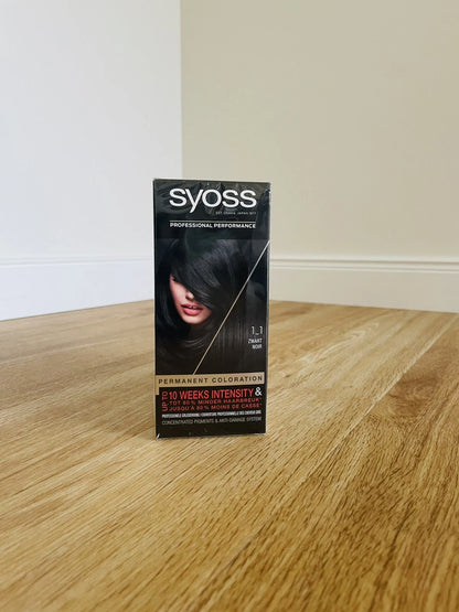 Syoss Haarfarbe 1-1 Schwarz – 3er Pack Dauerhafte Coloration