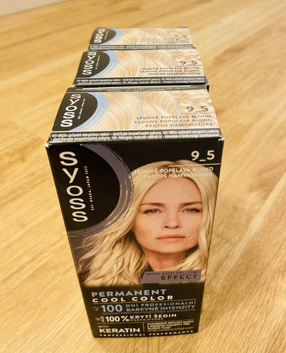Syoss Haarfarbe 9-5 Kühles Perlblond – 3er Pack (3×115 ml)