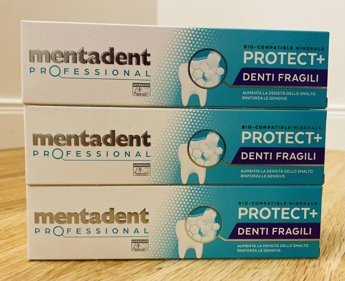 Mentadent Professional Protect+ Zahnpasta 3×75 ml