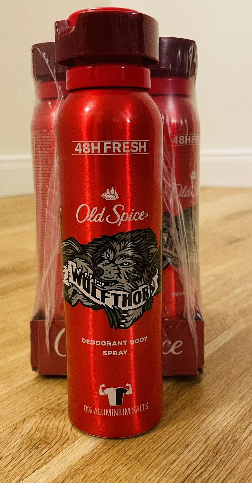 Old Spice Wolfthorn Deodorant Body Spray 48h Frische – 6er Pack