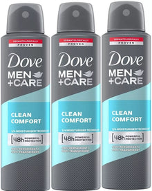 Dove Men+Care Clean Comfort Deospray, Deodorant 3er Pack (3 x 150 ml), OVP