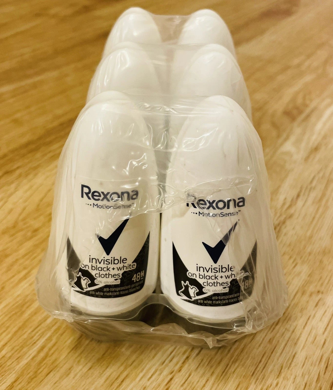 6× Rexona Invisible Black + White Deo Stick – 48h Schutz