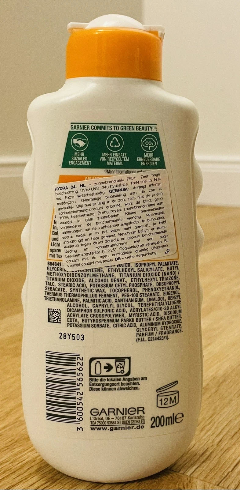 Garnier Ambre Solaire Hydra 24h Sonnenschutz-Milch SPF 50+
