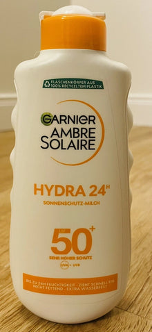 Garnier Ambre Solaire Hydra 24h Sonnenschutz-Milch SPF 50+