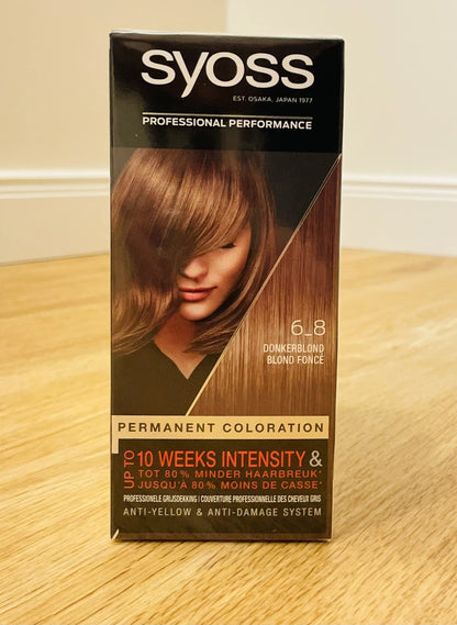 Syoss Permanente Coloration 6-8 Dunkelblond – 3er Pack