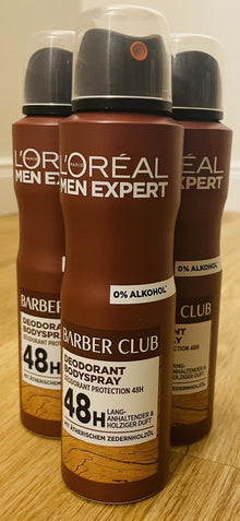 L’Oréal Men Expert Barber Club Deo Spray – 48h Schutz | 3er Pack