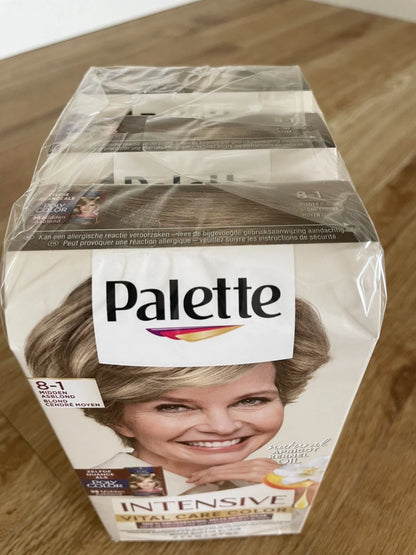 3x Poly Palette Vital Color 8-1 Mittel Aschblond