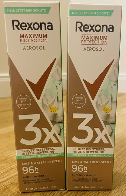 Rexona Maximum Protection Aerosol Deo – 96h Schutz – 2er Pack
